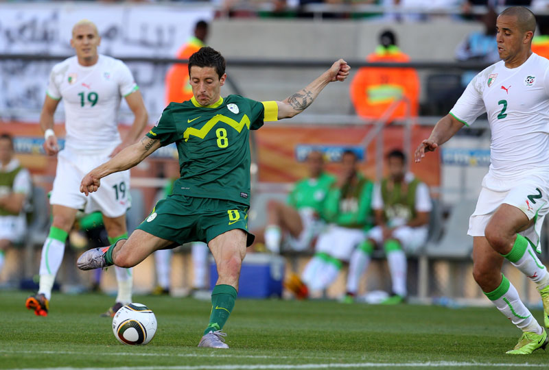 Robert Koren scores for Slovenia against Algeria